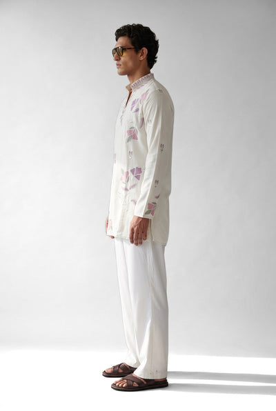 PSTL CLO Blush Botanica Embroidered Kurta Set - alternate view 3, festive wedding wear for men