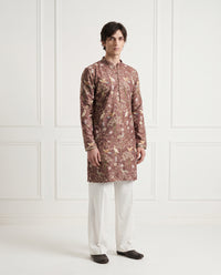 Floral and Bird Print Kurta