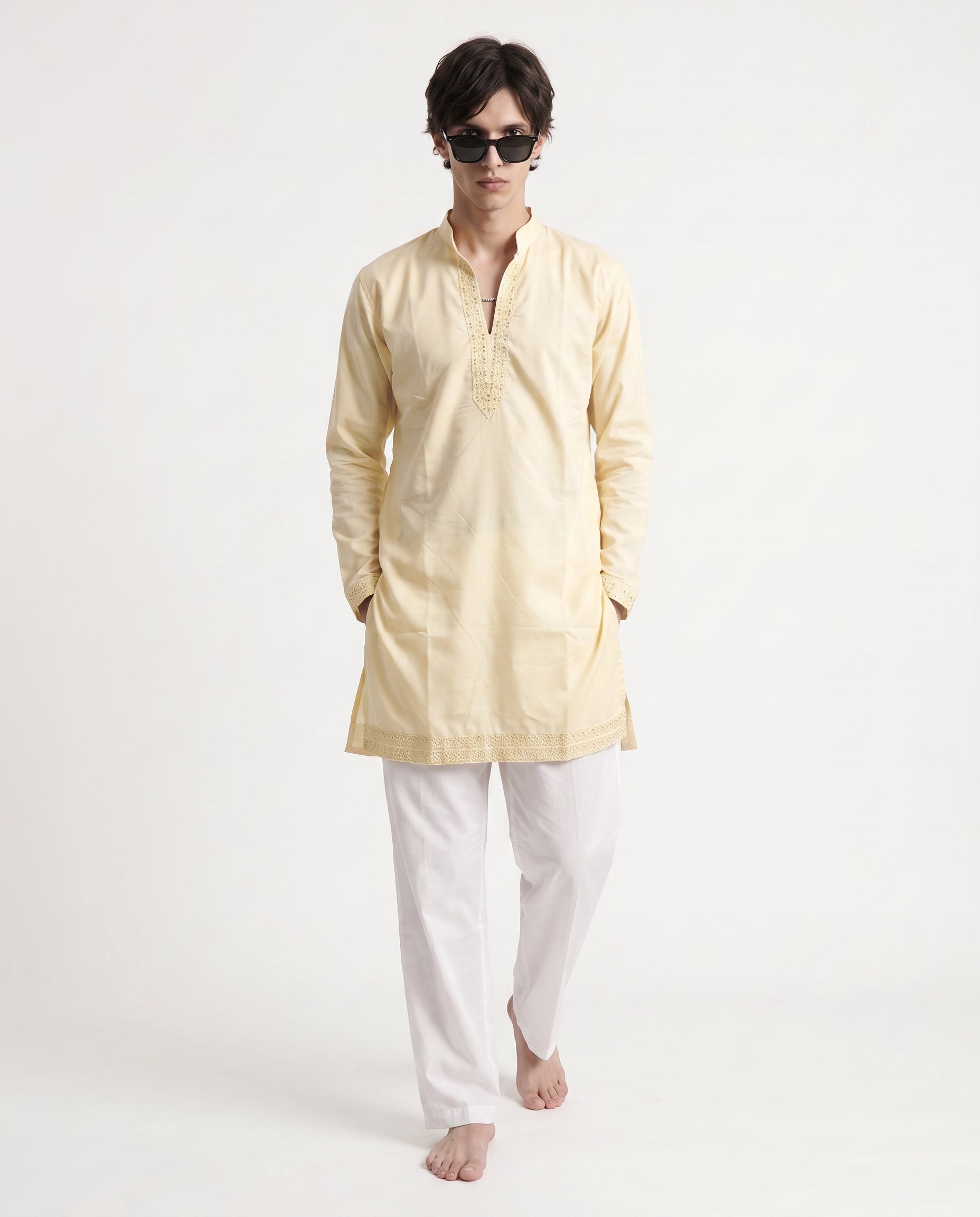 Embroidered Straight Fit Kurta